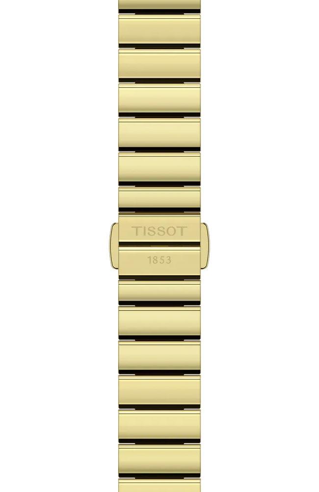 Tissot SRV 30mm Rectangular Mother of Pearl Dial Gold-Tone Steel Bracelet Watch (T1601103311300)