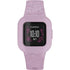Garmin Vívofit jr. 3 Kids Fitness Tracker in Lilac Floral with embossed floral pattern silicone band and colour display showing time and date