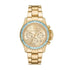 Michael Kors Everest MK7210 42mm gold-tone steel chronograph champagne dial blue crystal bezel