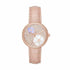 Michael Kors Courtney MK2718 rose gold quartz watch with crystal-set dial, mother-of-pearl flower motifs, and pink crocodile-embossed leather strap