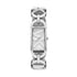 Michael Kors MK Empire MK7407 rectangular silver dial watch on stainless steel bracelet