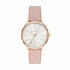 Michael Kors Pyper MK2884 white sunray dial rose gold-tone steel case leather strap quartz watch