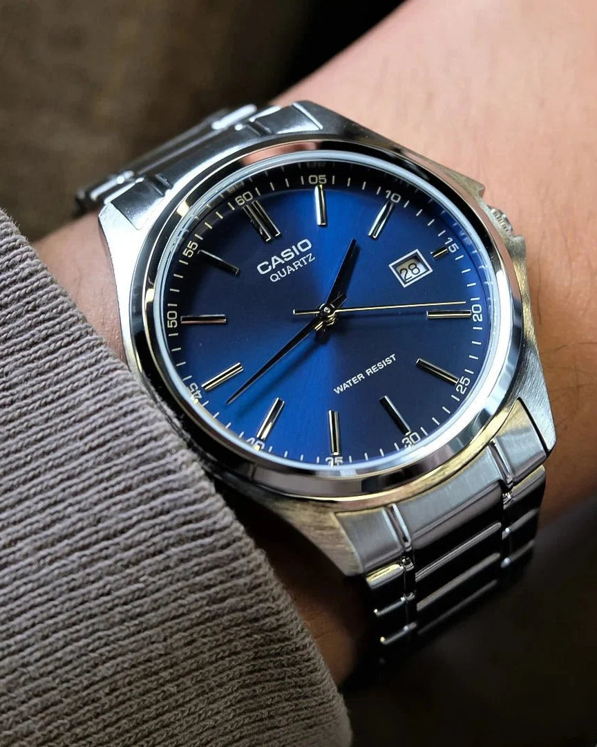 Casio MTP-1183A-2A Quartz Blue Dial Stainless Steel Watch