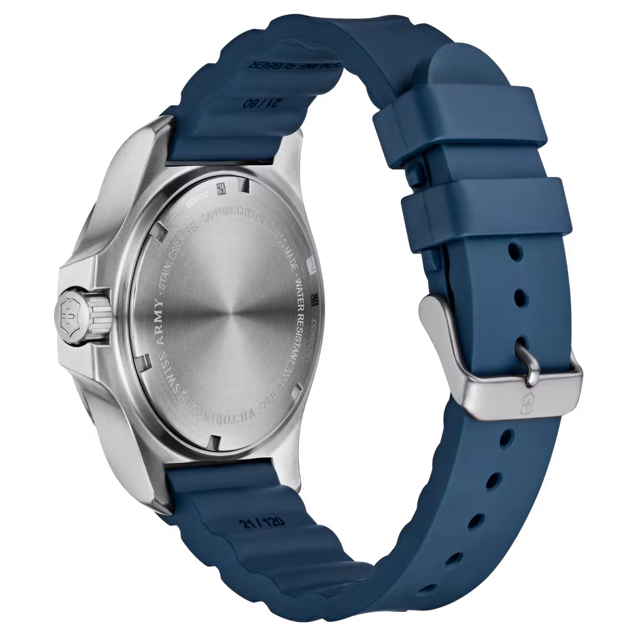 Victorinox I.N.O.X. 43mm Blue Dial Rubber Strap Watch VIC241688.1
