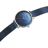 Obaku Denmark V320LXCZML Quartz Blue Dial Diamond Accent Steel Mesh Watch (V320LXCZML-DL)