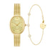 Obaku Ellipse women's watch with oval gold sunray dial and gold-tone mesh bracelet