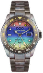 Out Of Order GMT Miami OOO.001-19.MI Swiss quartz watch with gradient multicolour dial and stainless steel bracelet