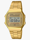 Casio Vintage A168WG Quartz Digital Gold-Tone Stainless Steel Watch with Illuminator (A168WG-9WDF)
