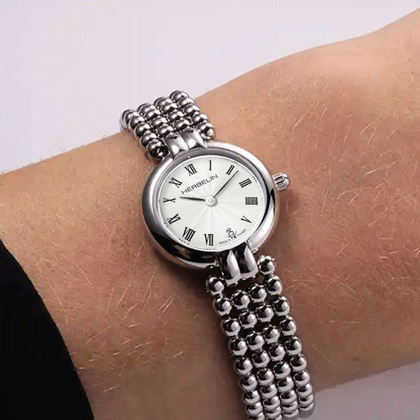 Michel Herbelin Perles 16873B08 — 24mm Stainless Steel Bracelet