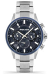 Police Kismet Quartz Multifunction Blue Dial Stainless Steel Watch (PEWJK2195140)