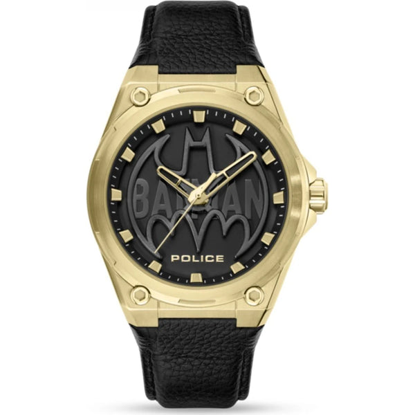 Police Batwing Batman Special Edition Quartz Black Dial Gold-Tone Watch (PEWGA0090006)