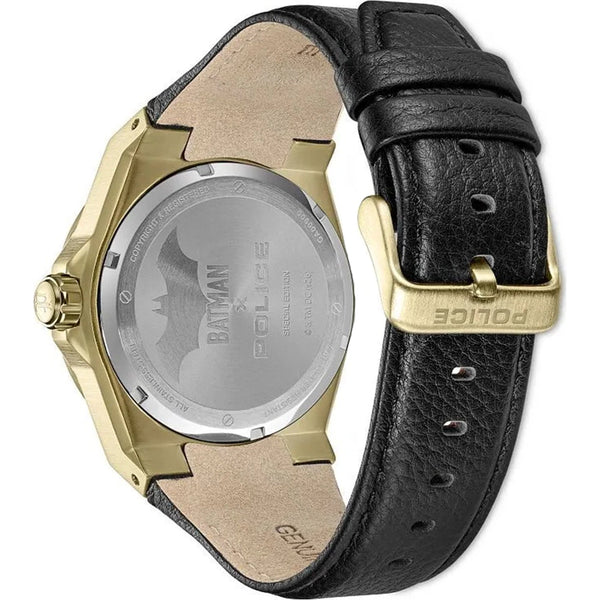Police Batwing Batman Special Edition Quartz Black Dial Gold-Tone Watch (PEWGA0090006)