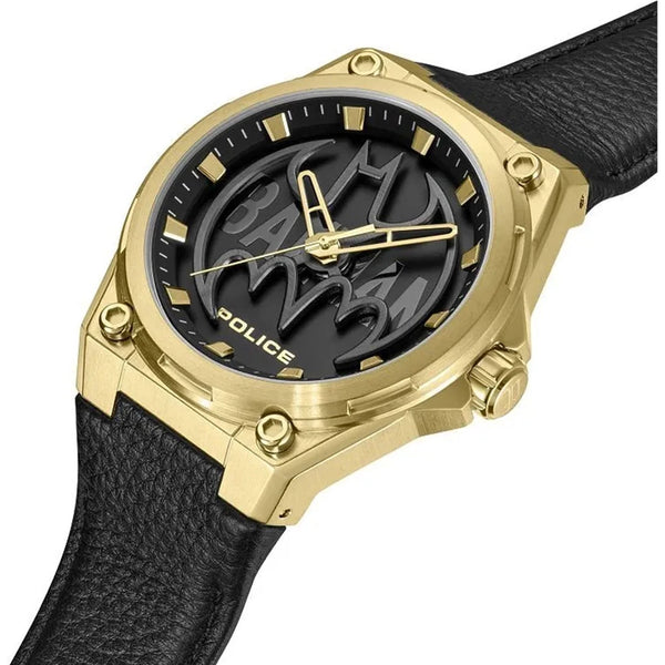Police Batwing Batman Special Edition Quartz Black Dial Gold-Tone Watch (PEWGA0090006)