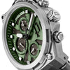 Police Airflow Quartz Chronograph Green Dial Stainless Steel Watch (PEWGK2239104)