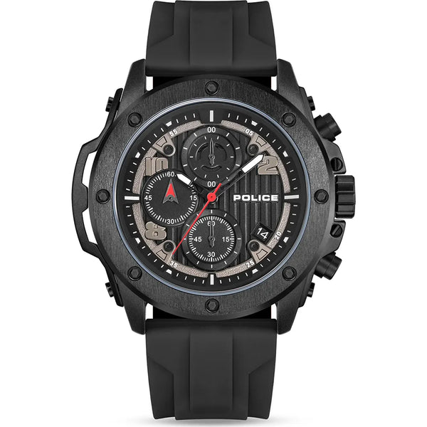 Police Clout Orb Quartz Chronograph Black Dial 50.4mm with 4 Interchangeable Straps (PEWGO00777X1)
