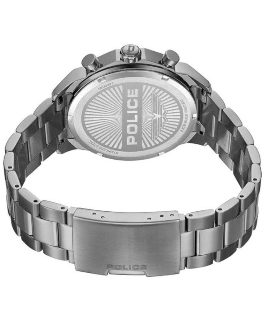 Police Reactor Quartz Chronograph Blue Dial Gunmetal Stainless Steel Watch (PEWGK0039205)