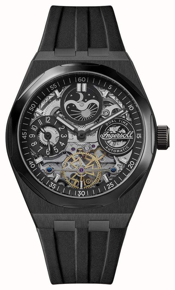 Ingersoll Broadway Dual Time Skeleton Automatic – Black Edition I12908