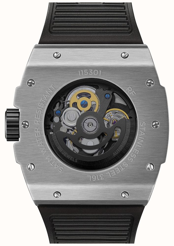 Ingersoll The Play Automatic Skeleton Dial Stainless Steel Watch on Rubber Strap (I15301)