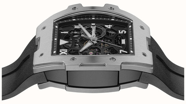 Ingersoll The Play Automatic Skeleton Dial Stainless Steel Watch on Rubber Strap (I15301)