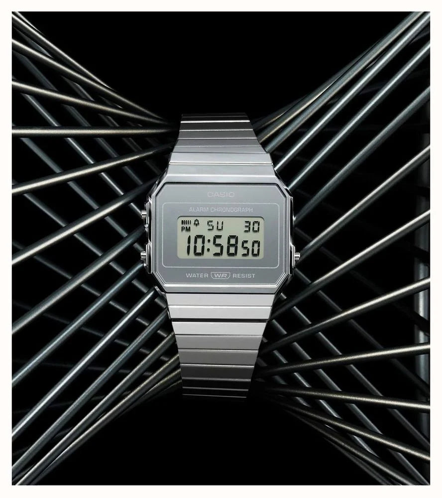 Casio Vintage A700WEV Digital Chronograph Quartz Silver Stainless Steel Watch (A700WEV-7ADF)
