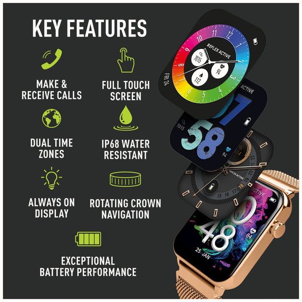 Reflex Active Rose Gold Mesh Series 30 Smartwatch RA30-4086