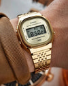 Casio A140WEG-9ADF Vintage Digital Alarm Chronograph Gold Tone Stainless Steel Watch (A140WEG-9A)