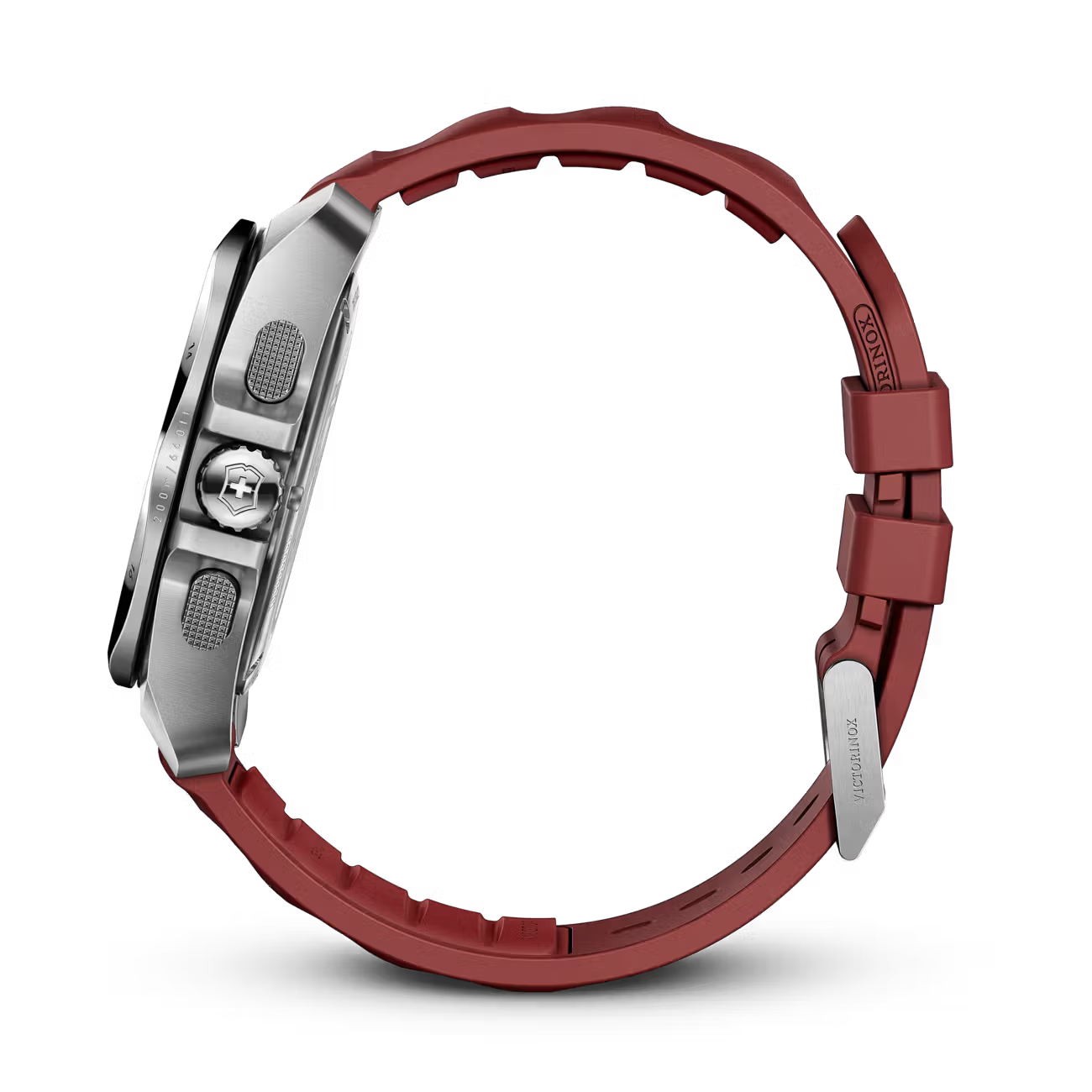 Victorinox I.N.O.X. Chrono 43mm Red Dial Rubber Strap Watch VIC241986 - Cassim & Co South Africa