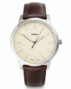 Fossil The Minimalist Quartz Cream Dial Brown Leather Watch (FS5439)