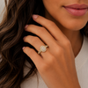 9ct Yellow Gold Cluster Halo Diamond Ring 1102273