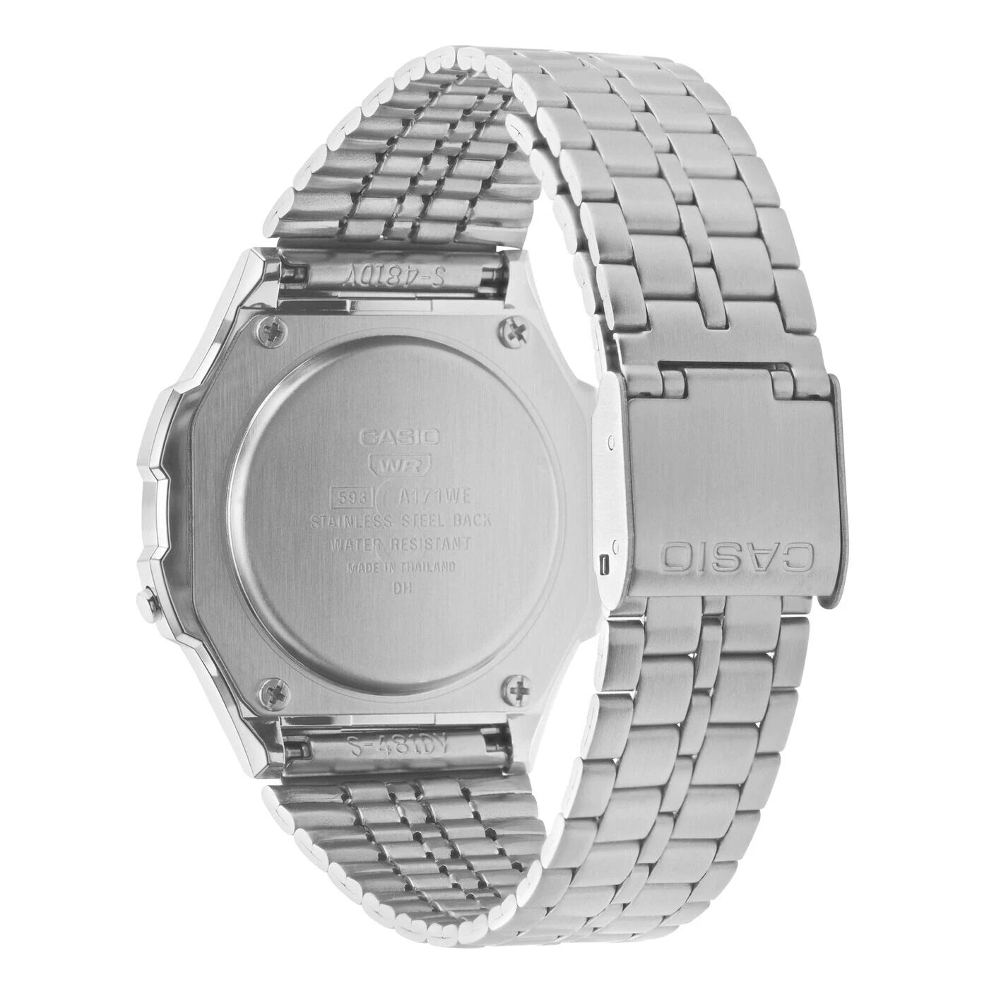 Casio Vintage A171WE-1A Digital Chronograph Alarm Stainless Steel Watch (A171WE-1A)