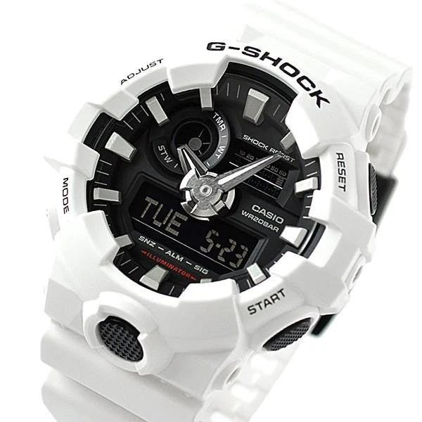 Casio G-Shock GA-700-7ADR Analogue-Digital White Resin Strap Watch (GA-700-7ADR)