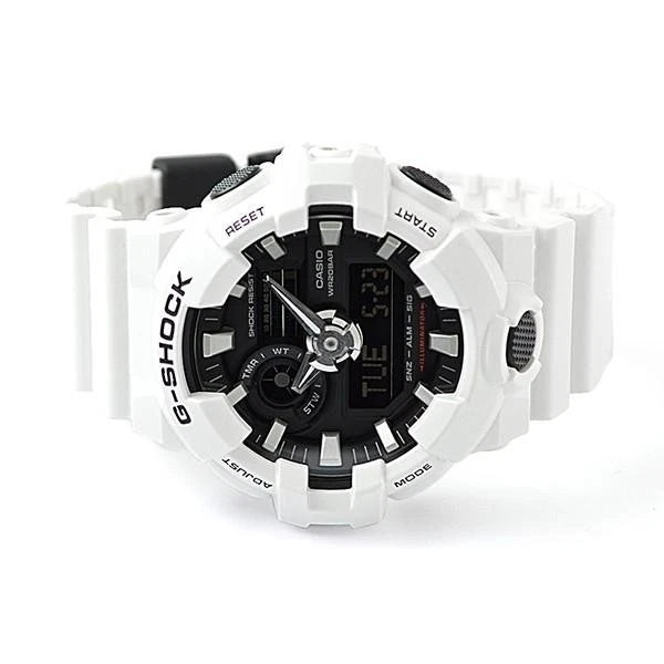 Casio G-Shock GA-700-7ADR Analogue-Digital White Resin Strap Watch (GA-700-7ADR)