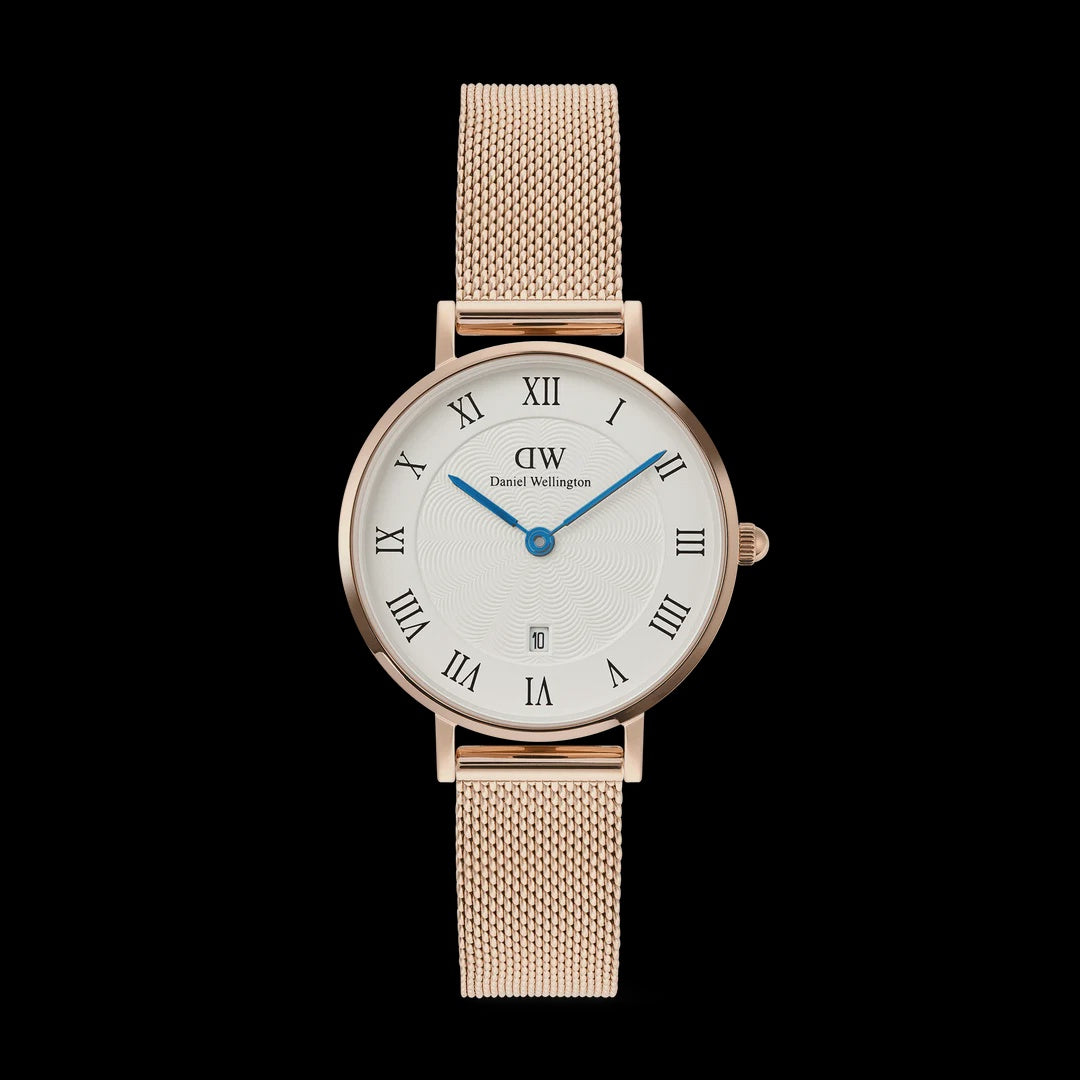 Daniel Wellington Petite Roman Numerals Date Rose Gold