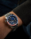 Seiko 5 Sports Automatic Diver Pepsi Bezel Blue Dial Stainless Steel Watch (SRPD53K1)