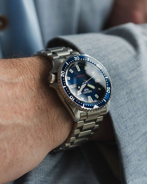 Seiko 5 Sports Automatic Diver Blue Dial Stainless Steel Watch (SRPL83K1)
