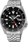 Seiko 5 Sports GMT Automatic Black Dial Stainless Steel Watch (SSK001K1)