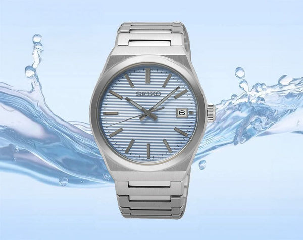 Seiko Classic Quartz Icy Blue Dial Stainless Steel Watch (SUR599P1)