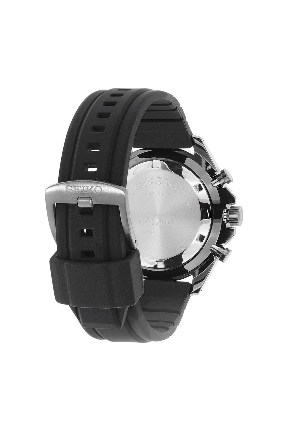 Seiko Chronograph Quartz Black Dial Black IP Stainless Steel Watch (SSB349P1) - Cassim & Co South Africa