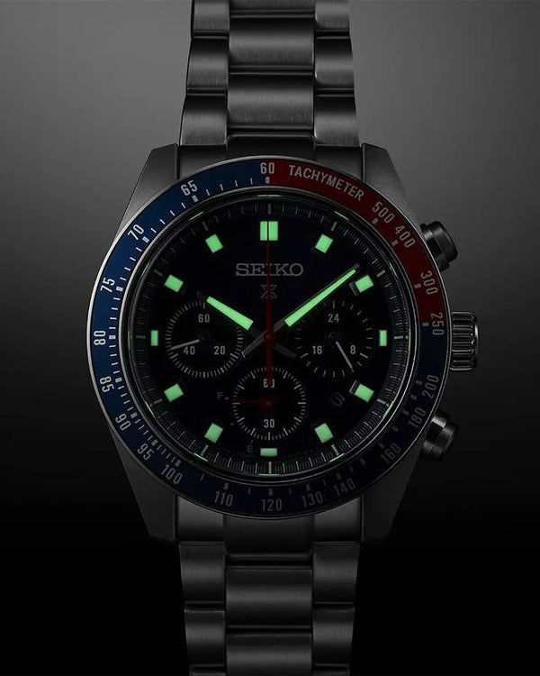 Seiko Prospex Speedtimer Solar Chronograph Blue Dial Stainless Steel Watch (SSC913P1)