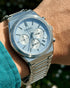 Seiko Conceptual Quartz Chronograph Light Blue Dial Stainless Steel Watch (SSB459P1) - Cassim & Co South Africa