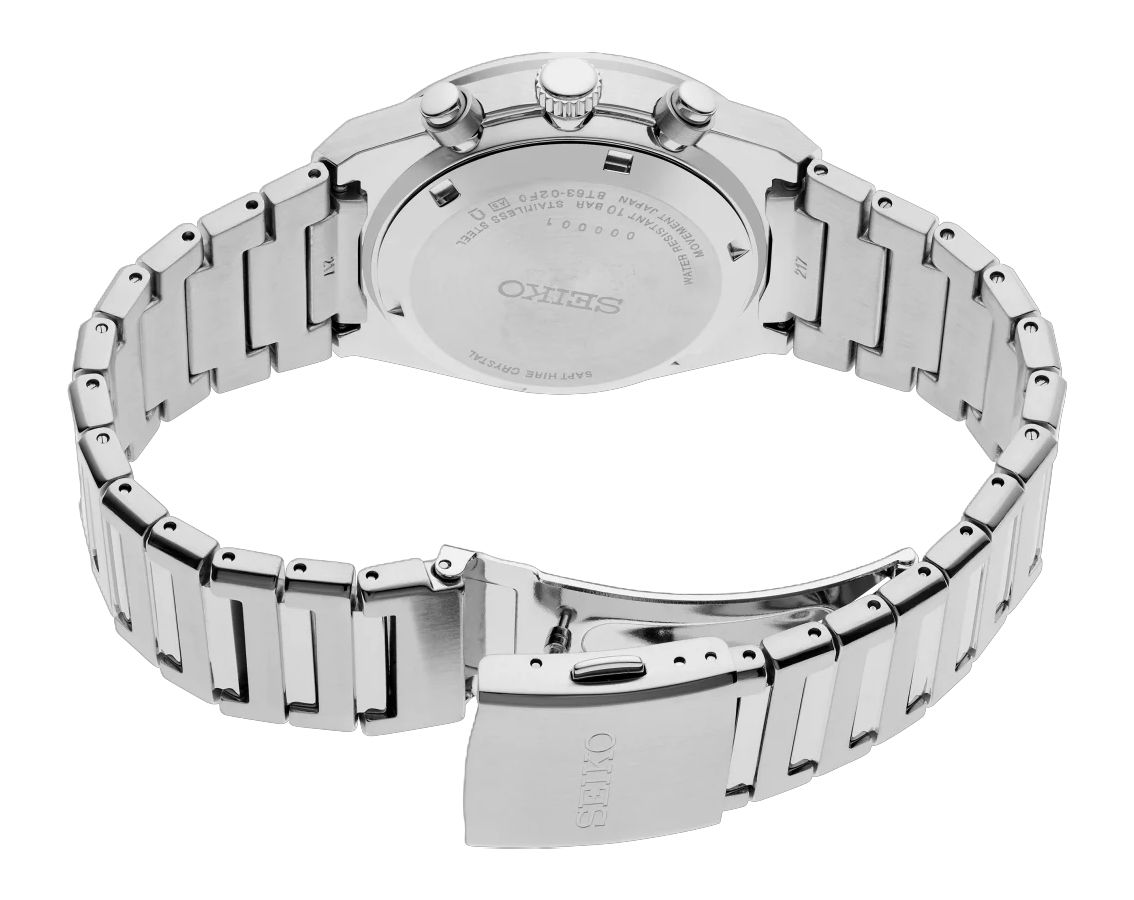 Seiko Conceptual Quartz Chronograph Light Blue Dial Stainless Steel Watch (SSB459P1)
