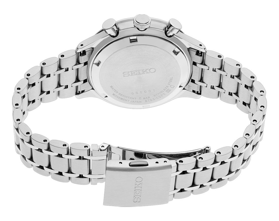 Seiko SSB477P1 Quartz Chronograph Blue Dial Stainless Steel Watch (38.7mm)