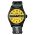 Seiko 5 Sports Honda MOTOCOMPO watch front view with yellow dial