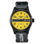 Seiko 5 Sports Honda MOTOCOMPO watch front view with yellow dial
