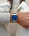 Seiko Conceptual Solar Blue Dial Stainless Steel Day-Date Watch (SNE525P1)