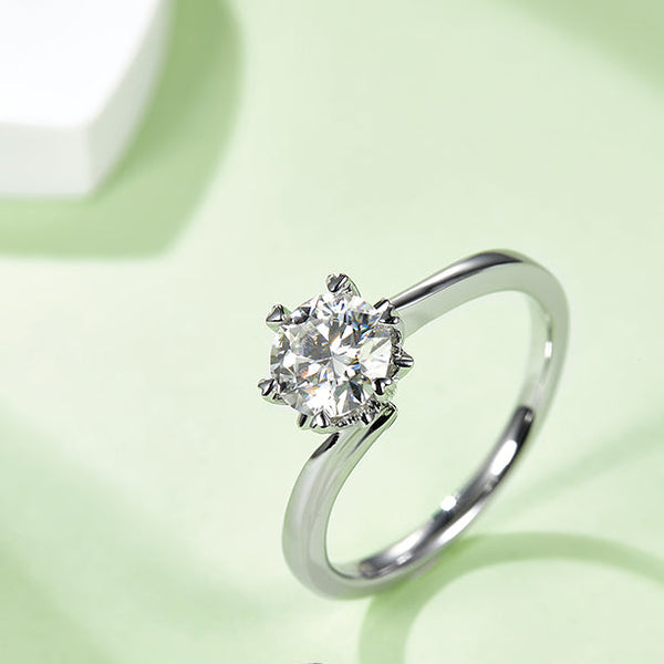 6 Claw Round 1ct Moissanite Ring – MO1B - Cassim & Co South Africa