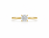 9ct yellow gold solitaire engagement ring with 0.50ct round brilliant lab grown diamond in four-prong setting
