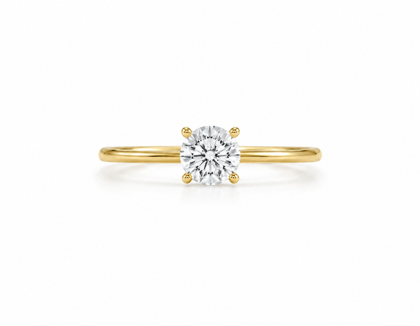 9ct Yellow Gold 0.50ct Round Lab Grown Diamond Ring