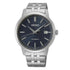 Seiko SRPH87K1 front view showing blue sunburst dial and stainless steel bracelet
