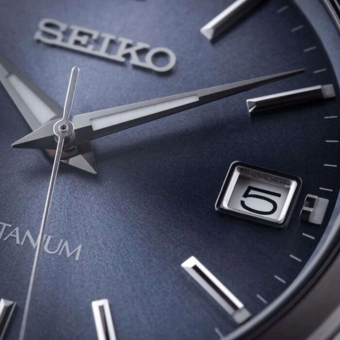 Seiko SUR371P1 Quartz Blue Dial Titanium Date Watch (SUR371P1)